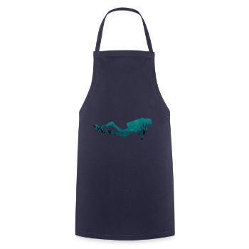 Plongeurs sous-marins - Tablier de cuisine - marine - Devant - AI Model Male 185 dark (185cm)