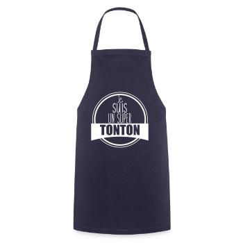 je suis un super tonton cadeau - Tablier de cuisine - marine - Devant - AI Model Male 185 dark (185cm)