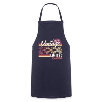 2006 Vintage né Vintage Retro Birthday - Tablier de cuisine - marine - Devant - AI Model Male 185 dark (185cm)
