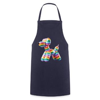 Ballon chien fierté arc-en-ciel drapeau - Tablier de cuisine - marine - Devant - AI Model Male 185 dark (185cm)