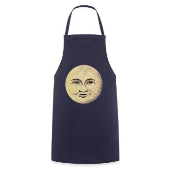 moon face - Cooking Apron - navy - Front - AI Model Male 185 dark (185cm)
