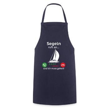 segeln ruft an und ich muss gehen t-shirt segeln - Kochschürze - Navy - Vorne - AI Model Male 185 dark (185cm)
