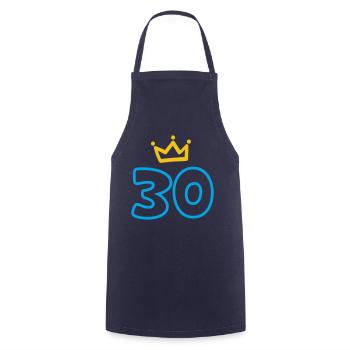 30th birthday Krone 30 years - Cooking Apron - navy - Front - AI Model Male 185 dark (185cm)