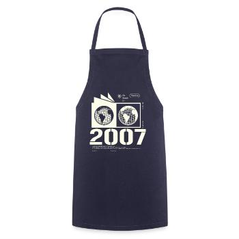 Jahrgang 2007 Retro Geburtstag Geschenk 2007 - Kochschürze - Navy - Vorne - AI Model Male 185 dark (185cm)