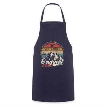 Retro Gift 2000 September Vintage September 2000 - Cooking Apron - navy - Front - AI Model Male 185 dark (185cm)