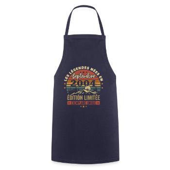 Retrospective 2004 - Legends born in September 2004 - Cooking Apron - navy - Front - AI Model Male 185 dark (185cm)