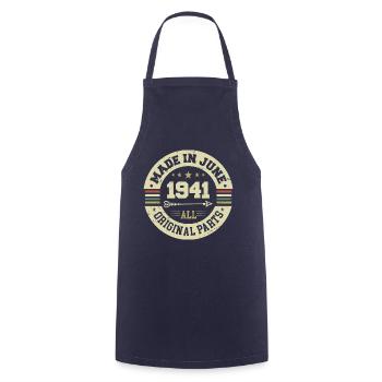 Juin 1941 Cadeau d’anniversaire Juin 1941 Juin 1941 - Tablier de cuisine - marine - Devant - AI Model Male 185 dark (185cm)