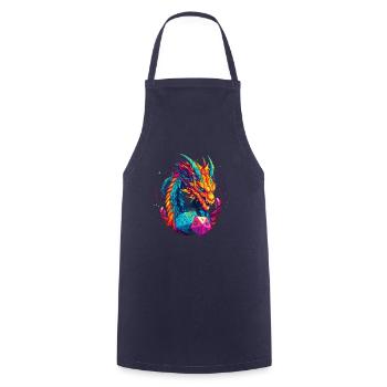 Dragon Die V.1 - Tablier de cuisine - marine - Devant - AI Model Male 185 dark (185cm)