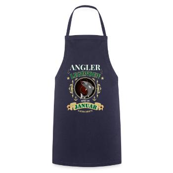 Angler Januar Legenden - Kochschürze - Navy - Vorne - AI Model Male 185 dark (185cm)