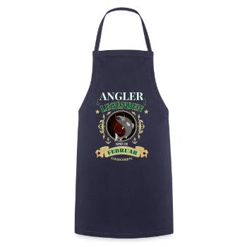 Angler Februar Legenden - Kochschürze - Navy - Vorne - AI Model Male 185 dark (185cm)
