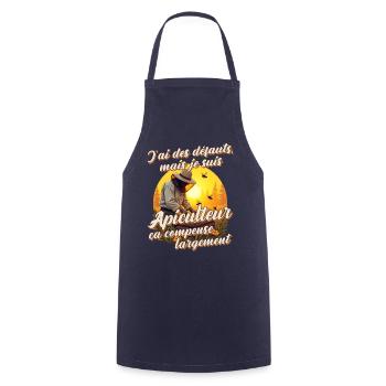 Apiculteur cadeau humoristique apiculture abeilles - Tablier de cuisine - marine - Devant - AI Model Male 185 dark (185cm)