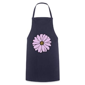 Flower pastel flower flowers pastel flowers lilac - Cooking Apron - navy - Front - AI Model Male 185 dark (185cm)