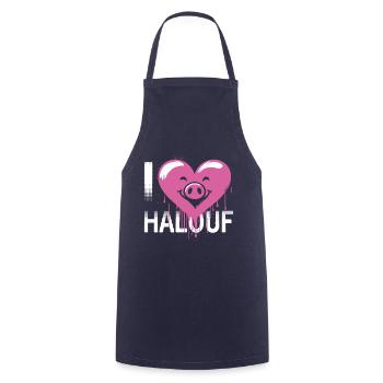 ILOVE - Cooking Apron - navy - Front - AI Model Male 185 dark (185cm)