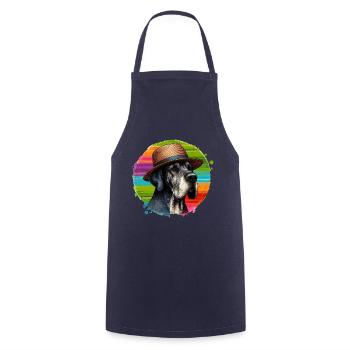 Great Dane Wearing a Hat - Cooking Apron - navy - Front - AI Model Male 185 dark (185cm)