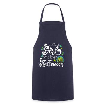 Halloween Witch Green Girl November Gift Cadeau - Tablier de cuisine - marine - Devant - AI Model Male 185 dark (185cm)