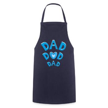 DAD in Blau mit viel Herz und Liebe. - Kochschürze - Navy - Vorne - AI Model Male 185 dark (185cm)
