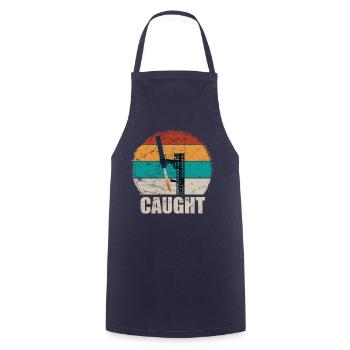 Caught - Space Travel - Rocket - Gripper Arms - Catch - Cooking Apron - navy - Front - AI Model Male 185 dark (185cm)