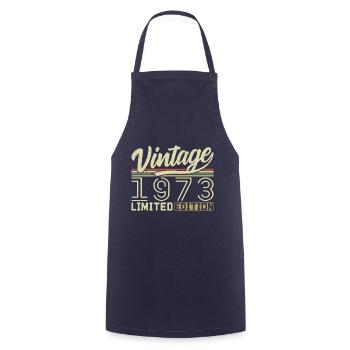 Legend since 1973 Born 1973 Birthday 51 years old - Cooking Apron - navy - Front - AI Model Male 185 dark (185cm)
