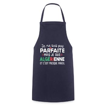 Algérienne femme. Algérie. Cadeau t-shirt pays - Tablier de cuisine - marine - Devant - AI Model Male 185 dark (185cm)