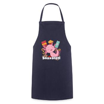 Snacks Snaxolotl Axolotl - Kochschürze - Navy - Vorne - AI Model Male 185 dark (185cm)