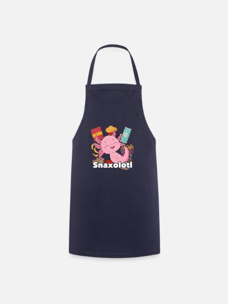 Snacks Snaxolotl Axolotl - Cooking Apron - navy