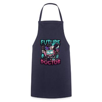 Futur médecin, étudiant en médecine - Tablier de cuisine - marine - Devant - AI Model Male 185 dark (185cm)