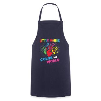 Little Hands Color My World, kindergarten teacher - Cooking Apron - navy - Front - AI Model Male 185 dark (185cm)