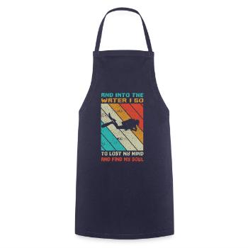 Scuba Diving - Tank Diver Saying - Cooking Apron - navy - Front - AI Model Male 185 dark (185cm)