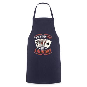 Je ne plie même pas mon linge, casino poker - Tablier de cuisine - marine - Devant - AI Model Male 185 dark (185cm)