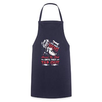 Hug around the neck, Jiu Jitsu - Cooking Apron - navy - Front - AI Model Male 185 dark (185cm)
