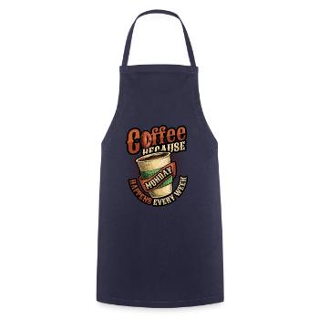Kaffee Zuerst, Zerstören Später, Koffein - Kochschürze - Navy - Vorne - AI Model Male 185 dark (185cm)