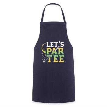 Lets Par, Tee Golfer, Funny Golf Club - Cooking Apron - navy - Front - AI Model Male 185 dark (185cm)