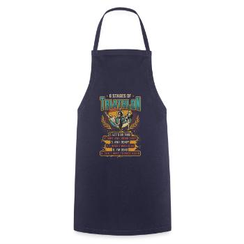 6 stages of triathlon - Cooking Apron - navy - Front - AI Model Male 185 dark (185cm)
