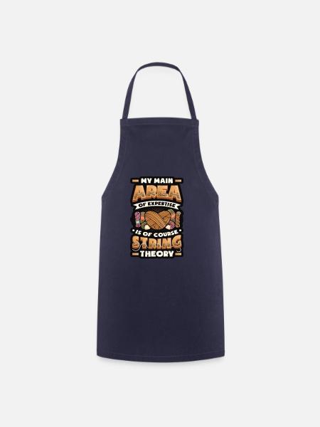 Funny Yarn Lover, Crochet - Cooking Apron - navy