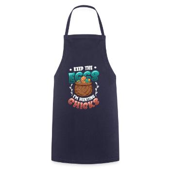Keep The Eggs I'm Hunting Chicks Funny Adult - Cooking Apron - navy - Front - AI Model Male 185 dark (185cm)