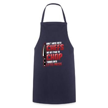 Don't mess with the chef - Cooking Apron - navy - Front - AI Model Male 185 dark (185cm)
