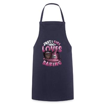 Only a girl who loves baking - Cooking Apron - navy - Front - AI Model Male 185 dark (185cm)