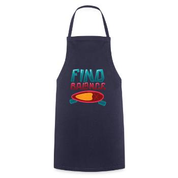 Finding balance - Cooking Apron - navy - Front - AI Model Male 185 dark (185cm)