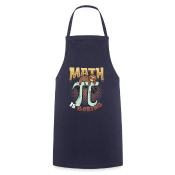 Math is boring, sloth sleeps on pi - Cooking Apron - navy - Front - AI Model Male 185 dark (185cm)