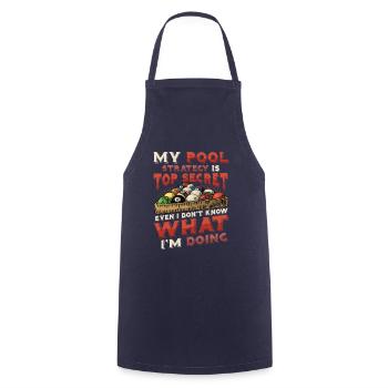 Funny pool player, billiards pool league - Cooking Apron - navy - Front - AI Model Male 185 dark (185cm)