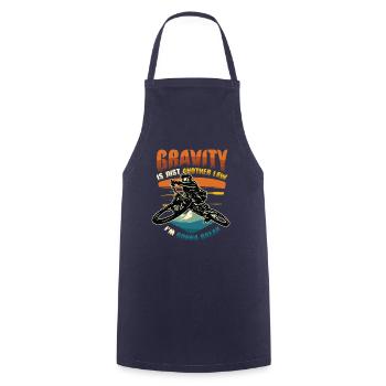 Mountain Bike Dirt Jumping - Cooking Apron - navy - Front - AI Model Male 185 dark (185cm)