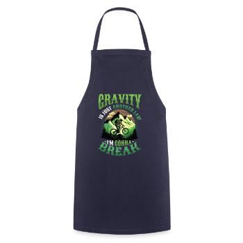 Mountain Bike Dirt Jumping - Cooking Apron - navy - Front - AI Model Male 185 dark (185cm)