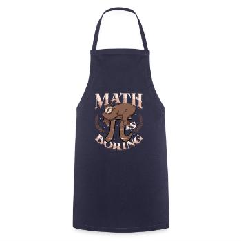Math is boring, sloth sleeps on pi - Cooking Apron - navy - Front - AI Model Male 185 dark (185cm)