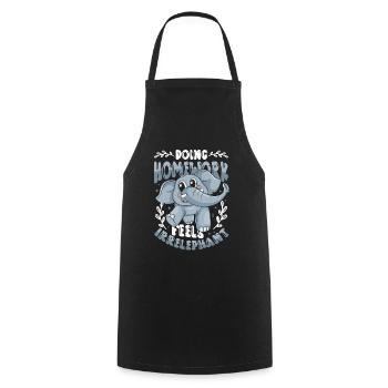 Faire ses devoirs ne fait pas du bien - Tablier de cuisine - noir - Devant - AI Model Male 185 dark (185cm)