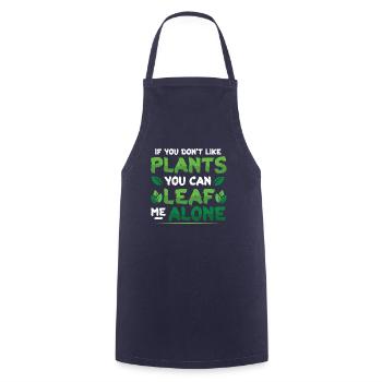 Leaf Me Alone, plant lover - Cooking Apron - navy - Front - AI Model Male 185 dark (185cm)