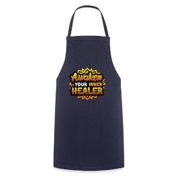 Awaken Your Inner Healer, Reiki Spiritual - Cooking Apron - navy - Front - AI Model Male 185 dark (185cm)