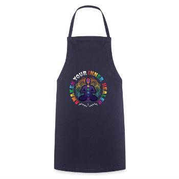 Awaken Your Inner Healer, Reiki Spiritual - Cooking Apron - navy - Front - AI Model Male 185 dark (185cm)