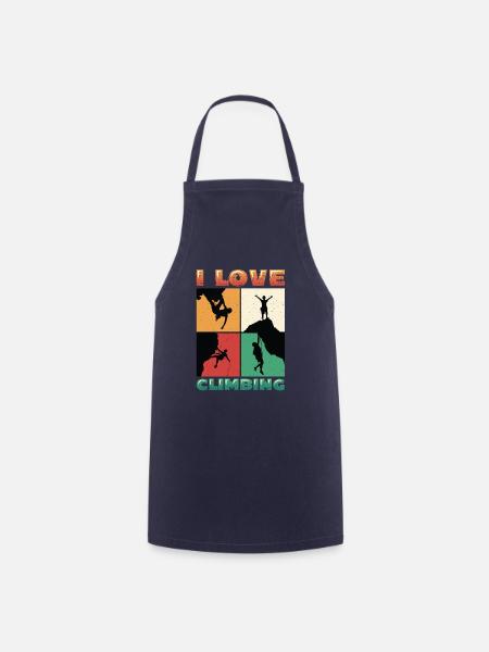 J’adore l’escalade, l’escalade - Tablier de cuisine - marine