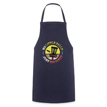 No small balls, just big discs - Funny - Cooking Apron - navy - Front - AI Model Male 185 dark (185cm)