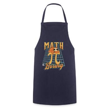 Math is boring, sloth sleeps on pi - Cooking Apron - navy - Front - AI Model Male 185 dark (185cm)